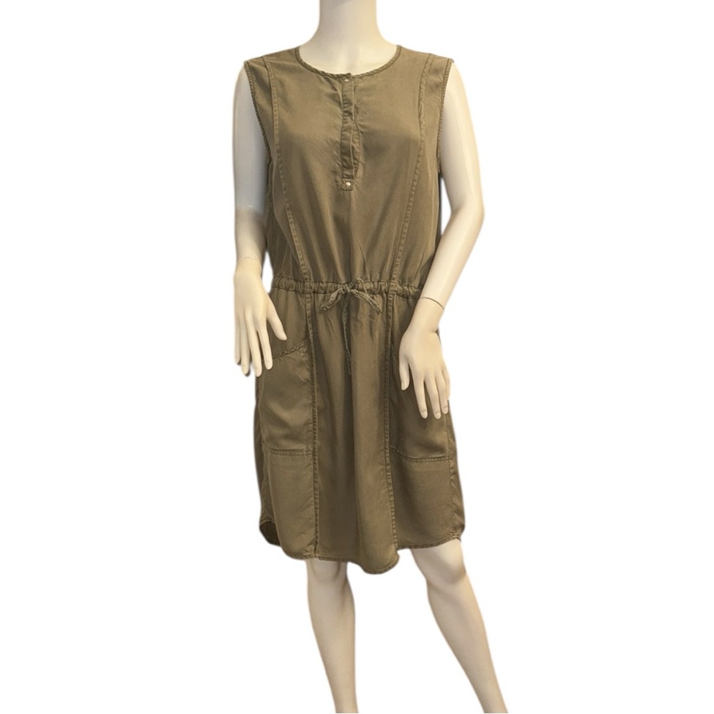 Max Jeans Green Sleeveless Casual Dress Size Large